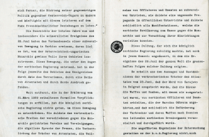 Textauszug aus dem österreichisch-ungarischen Ultimatum an Serbien – deutsche Übersetzung (Original in französischer Sprache)