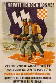 Propagandaplakat: Kroaten der bosnischen Hercegovina! 