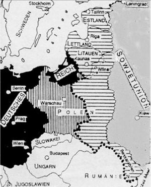 Aufteilung Osteuropas nach der Niederschlagung Polens 