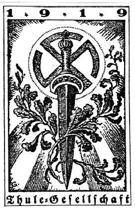 Emblem der Thule-Gesellschaft (Völkisch - antisemitische Organisation um die Jahrhundertwende)