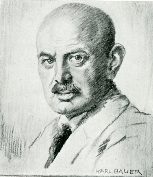 Dietrich Eckart, Zeichnung von Karl Bauer