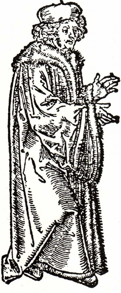 Johannes Reuchlin. Holzschnittdarstellung aus einem Einblattdruck von 1516