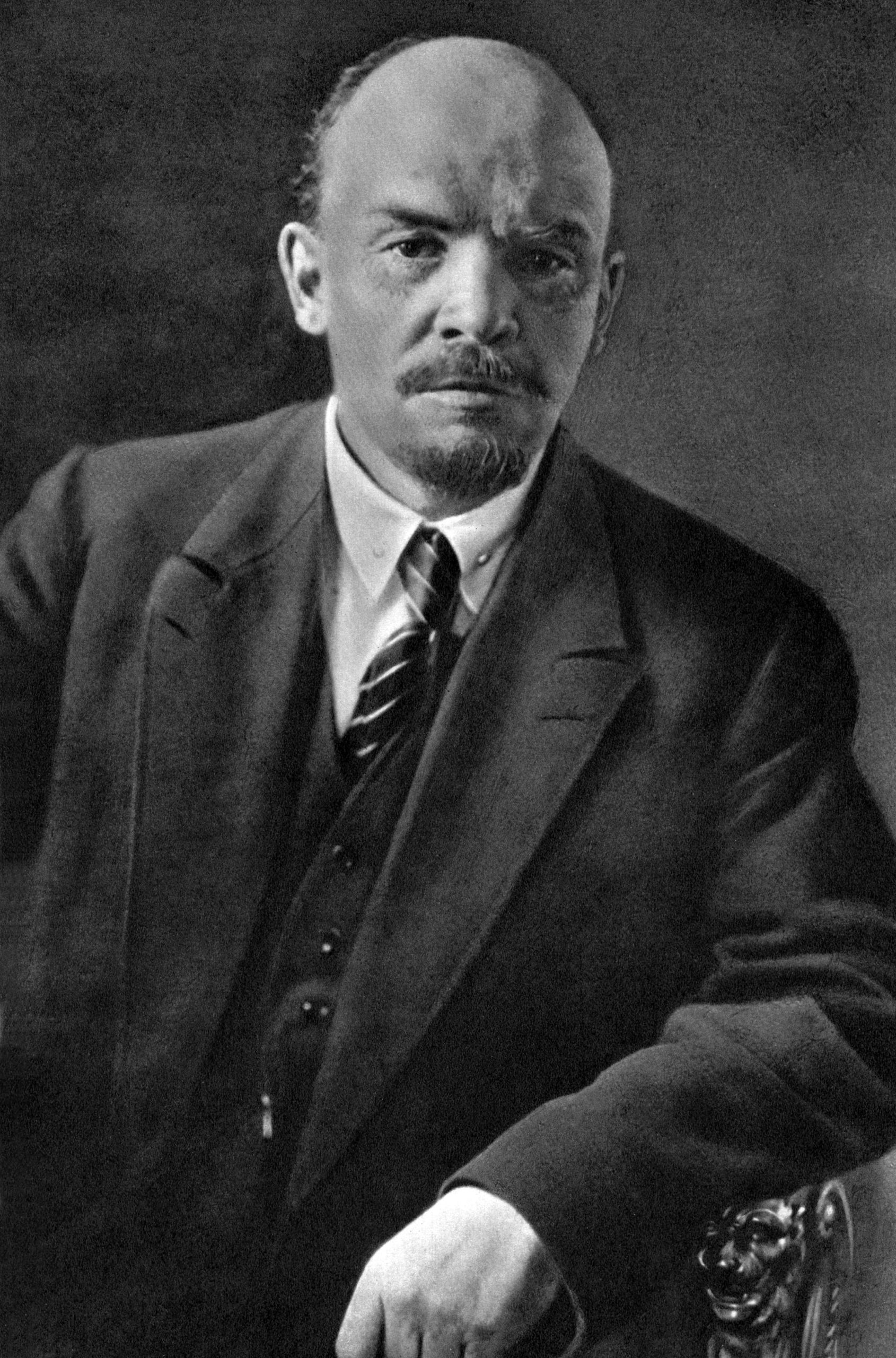 Wladimir Lenin auf einer Porträtaufnahme von Pawel Schukow, 1920