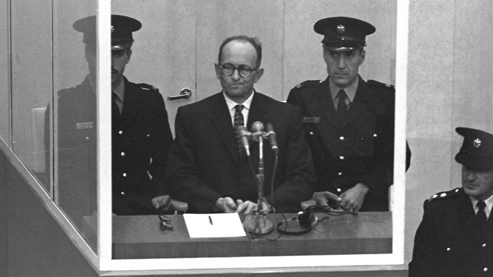 Adolf Eichmann während seines Prozesses in Jerusalem (Mai 1961)